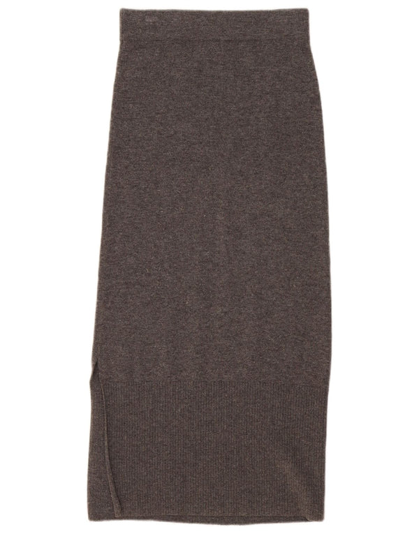 Женская трикотажная макси-юбка Massimo Dutti UK 6 XS W25 Серая шерсть