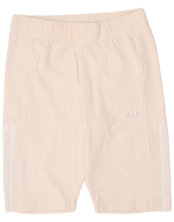 Adidas Girls Sport Shorts 11-12 Years Beige Cotton