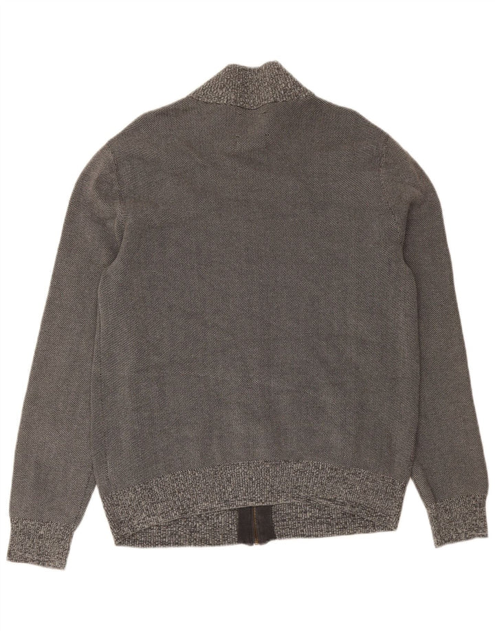 White Stuff Mens Cardigan Sweater Medium Grey Cotton
