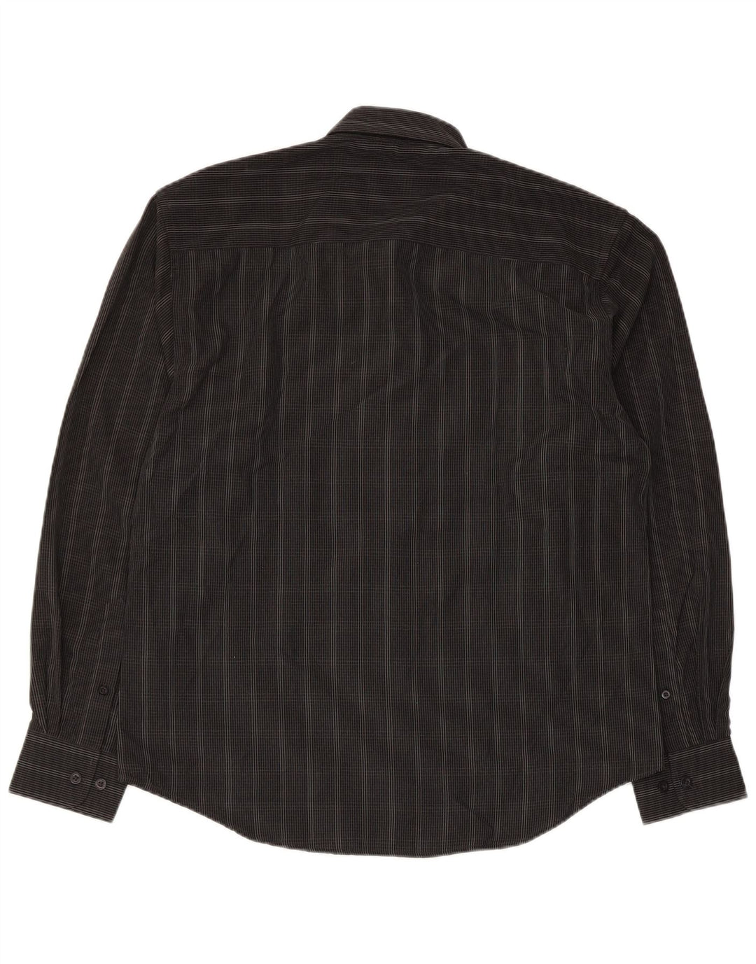 Pierre Cardin Mens Shirt Medium Black Check Polyester