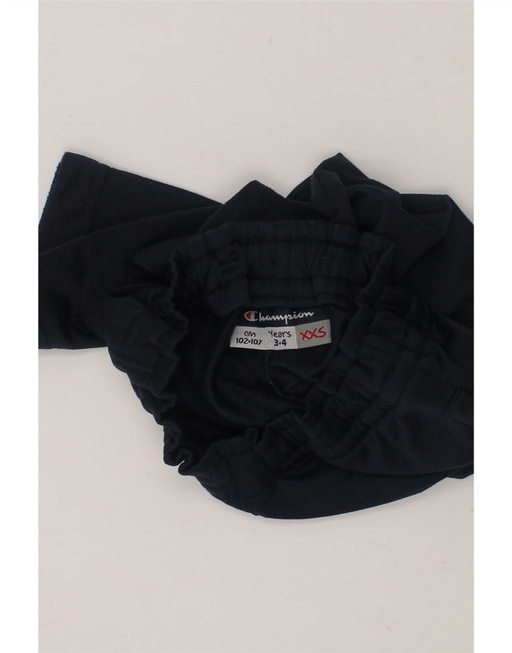 CHAMPION Boys Tracksuit Trousers 3-4 Years 2XS Navy Blue Polyester Vintage Champion and Second-Hand Champion from Messina Hembry 
