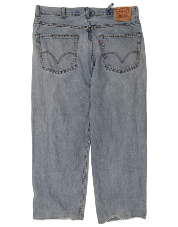 Levi's Jean Court 550 Homme Coupe Relaxed Délavé W38 L26 Bleu Coton