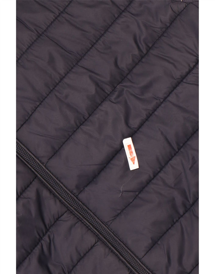 Zara Mens Padded Gilet UK 40 Large Navy Blue Polyester