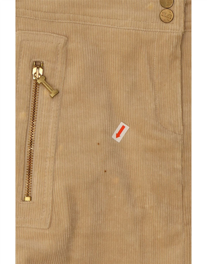 Iceberg Dame Mini Corduroy Nederdel W28 Medium Beige Bomuld