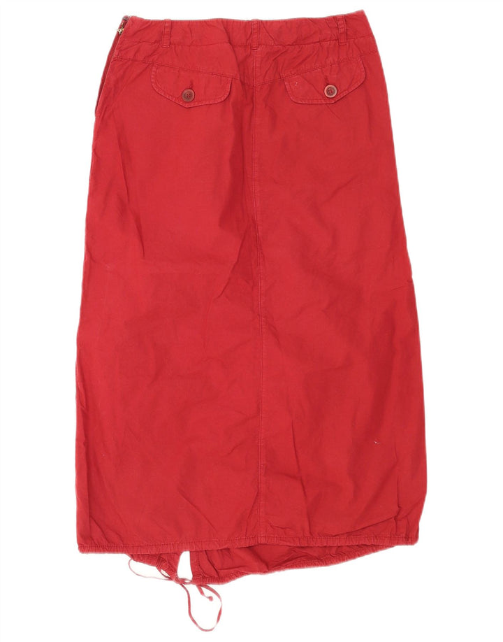 Max & Co. Womens Midi Skirt UK 6 Small W26 Red Cotton