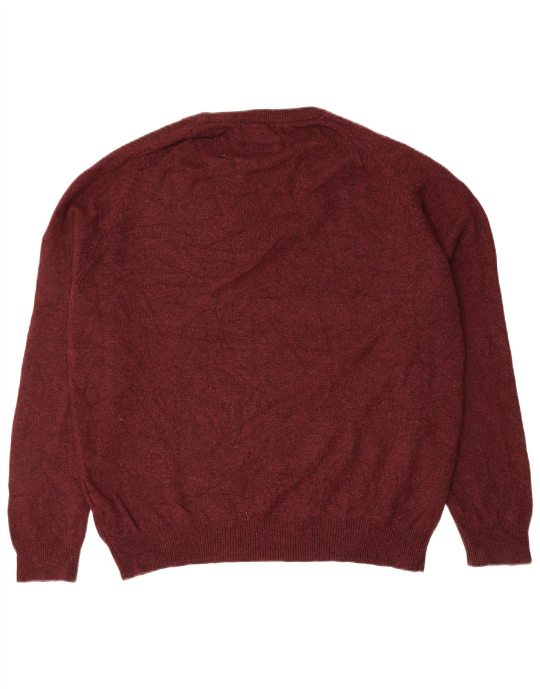Suéter masculino MARKS & SPENCER Blue Harbor com gola redonda grande Borgonha