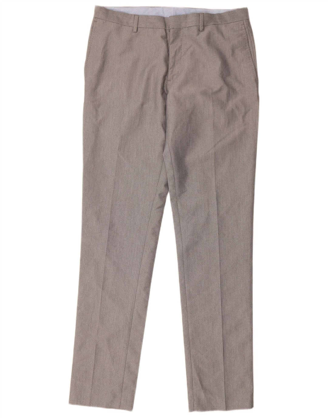 Zara Herren Slim Anzughose EU 40 Mittel W31 L33 Grau Polyester