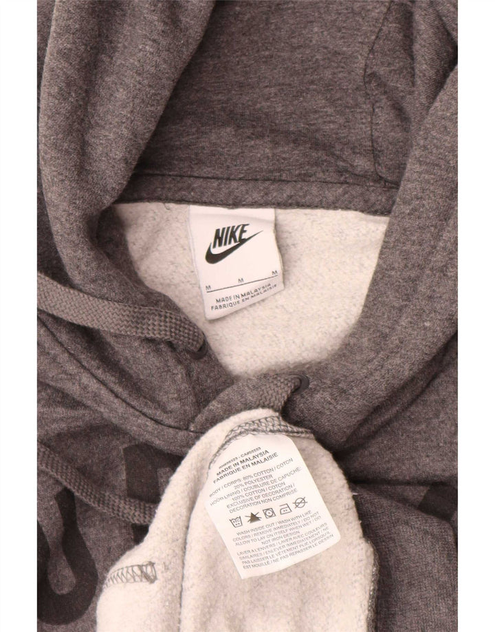 Nike Mens Purdue Graphic Hoodie Jumper Medium Grey Cotton