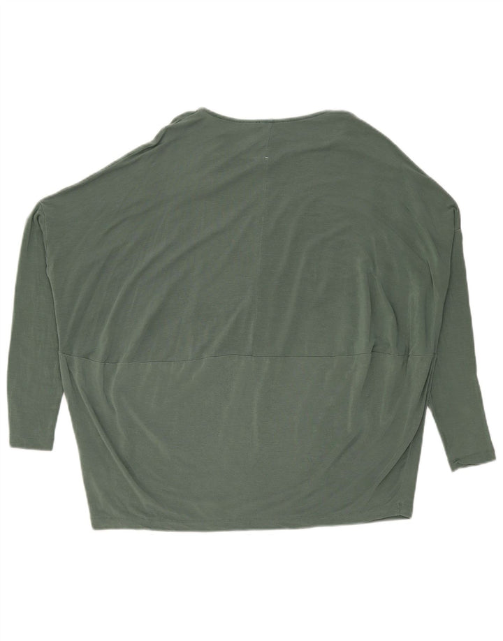 Cos Top oversize da donna a maniche lunghe UK 10 Small Green Lyocell