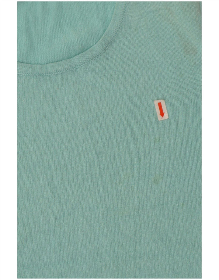 Marks & Spencer Womens Crew Neck Jumper Sweater UK 10 Small Turquoise