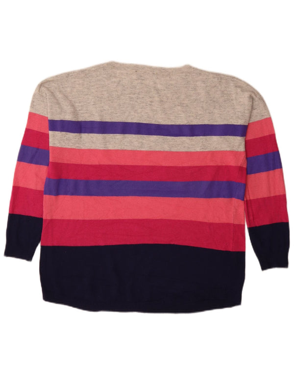 Oasis Womens Boat Neck Jumper Sweater UK 10 Small Multicoloured Striped