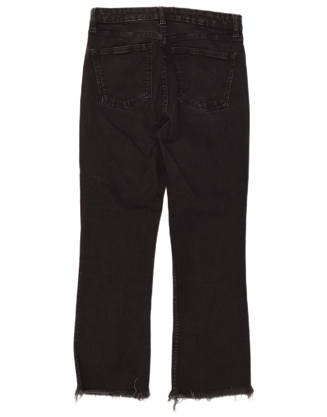 Zara Womens Cropped Jeans EU 38 Small W28 L25 Black
