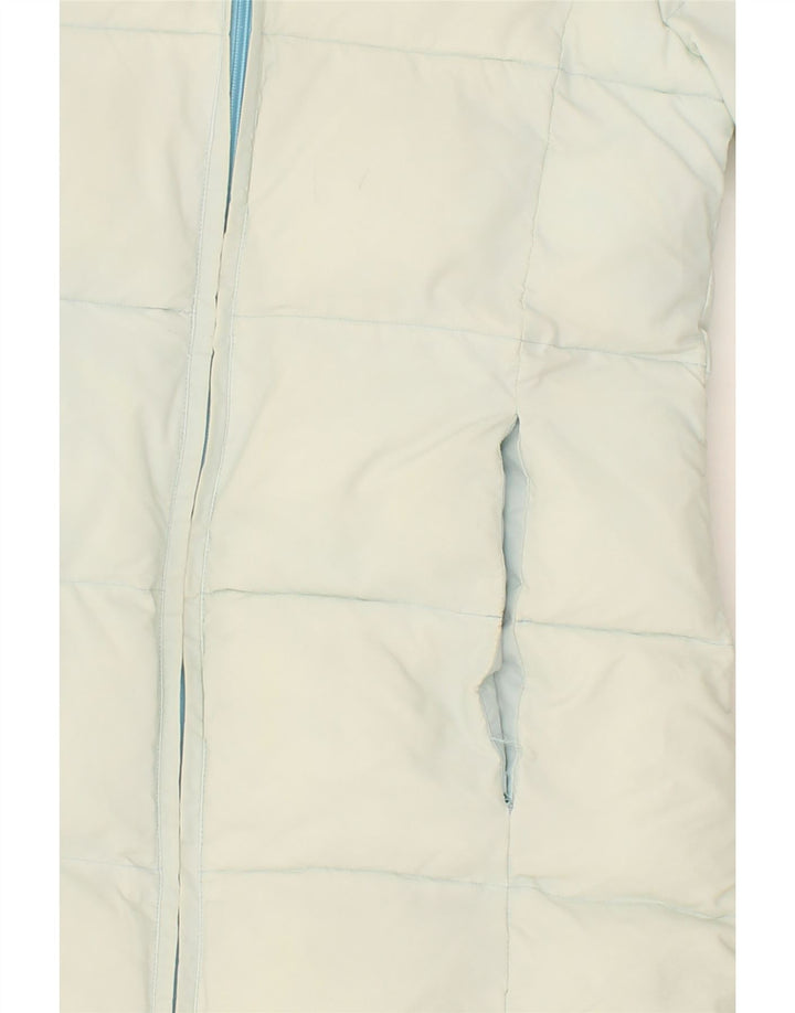 ELLESSE Womens Hooded Padded Coat UK 10 Small Blue Polyester Vintage Ellesse and Second-Hand Ellesse from Messina Hembry 