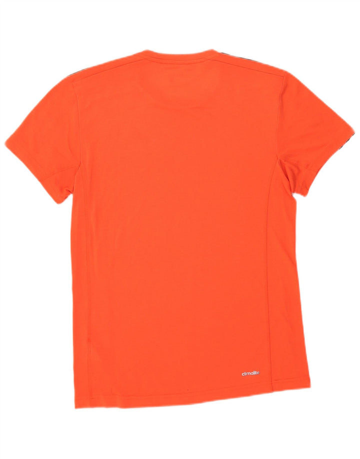 Adidas Mens Climalite Camiseta Top Pequeño Naranja Poliéster