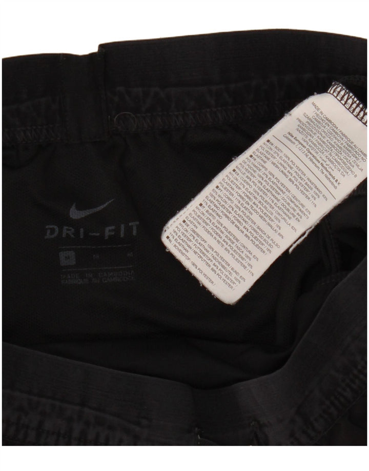 NIKE Dri Fit sportsshorts til kvinder UK 12 Medium Sort polyester