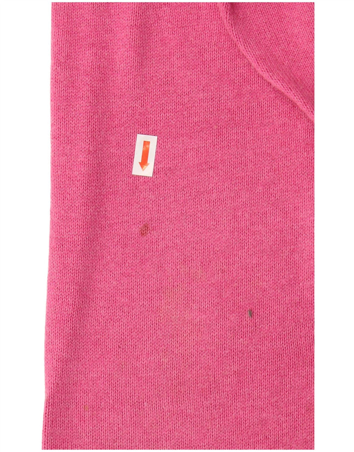 Marks & Spencer Mens V-Neck Jumper Sweater Medium Pink Cotton