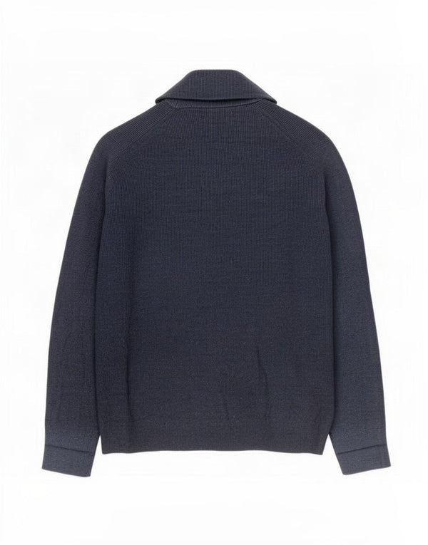 Marks & Spencer Mens Cardigan Sweater XL Navy Blue Polyester