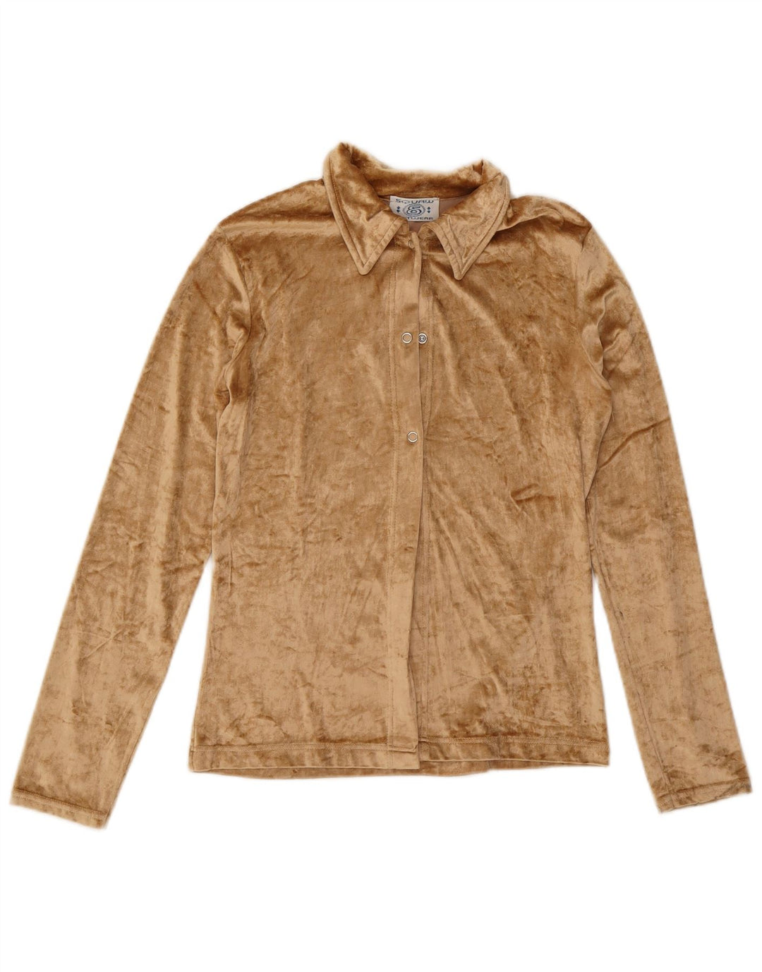 SQUAW Camicetta in velluto da donna UK 12 Acrilico beige medio