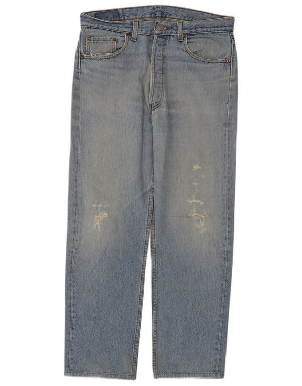 Мужские прямые джинсы Levi's 501 W34 L29, синий хлопок