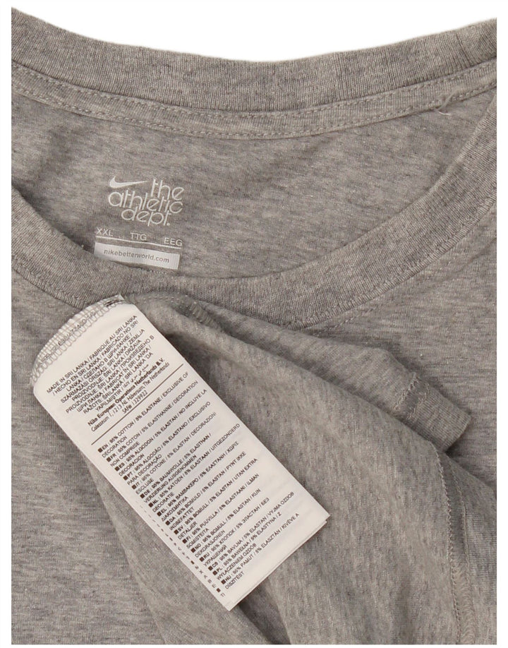 Nike Herren Weste Top 2XL Grau Baumwolle