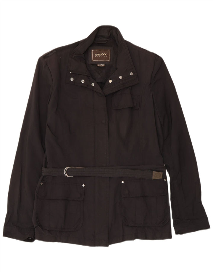 Geox Damen Respira Utility Jacke UK 16 Large Schwarz Polyester