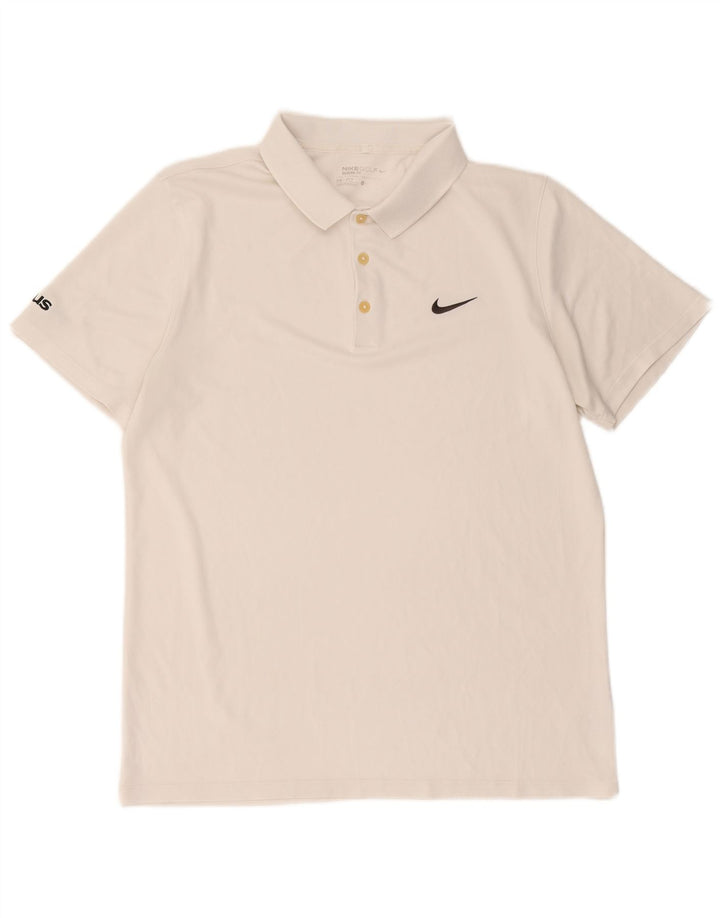 Nike Herren Dri Fit Poloshirt, großes weißes Polyester