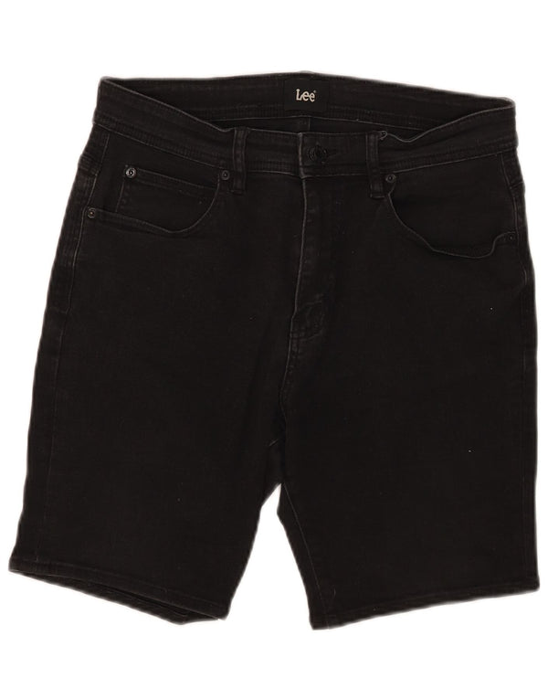 Lee Womens Denim Shorts Large W32 Black Cotton