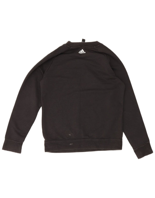 Felpa grafica da donna Adidas Jumper UK 12 Medium Black Sports
