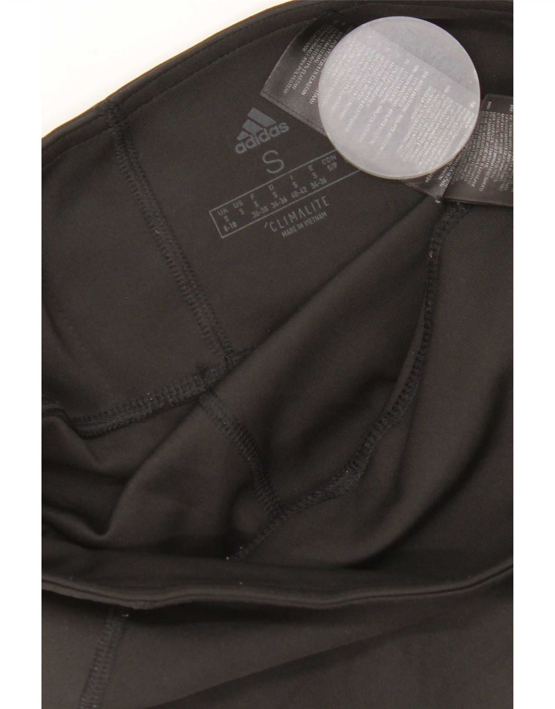 Adidas Climalite Capri Leggings UK 8/10 Petit Noir Polyester
