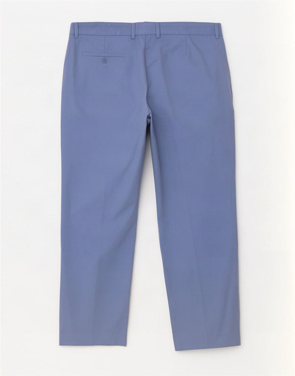 Pantaloni chino dritti da uomo Farah W42 L29 cotone blu