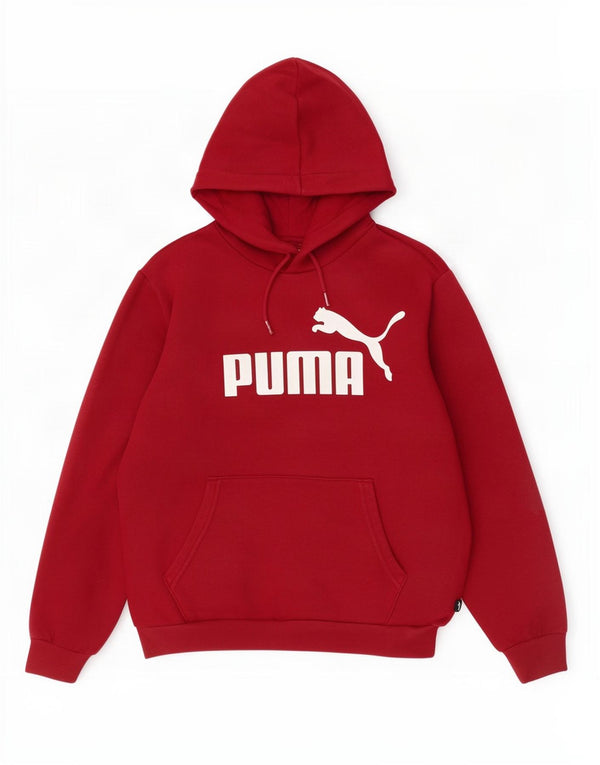 Damski sweter z kapturem Puma z grafiką, oversize, UK 10, mały, bordowy, bawełniany