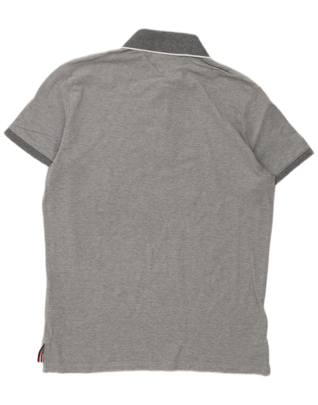 Tommy Hilfiger Mens Regular Fit Polo Shirt Large Grey Cotton