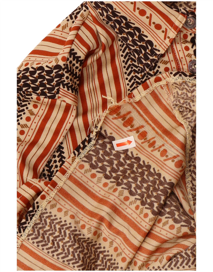 VINTAGE Womens Shirt IT 50 XL Beige Striped