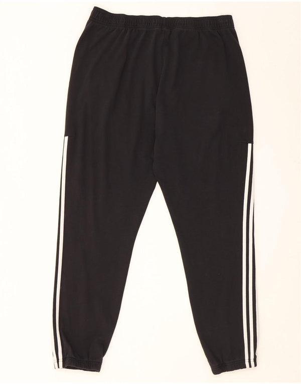 Adidas Mens Tracksuit Trousers Joggers XL Black Cotton