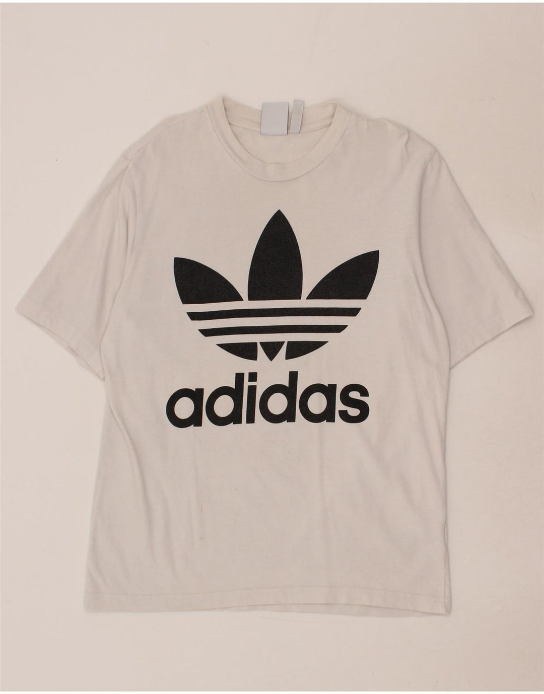 ADIDAS Mens Graphic T-Shirt Top Small White Cotton Vintage Adidas and Second-Hand Adidas from Messina Hembry 