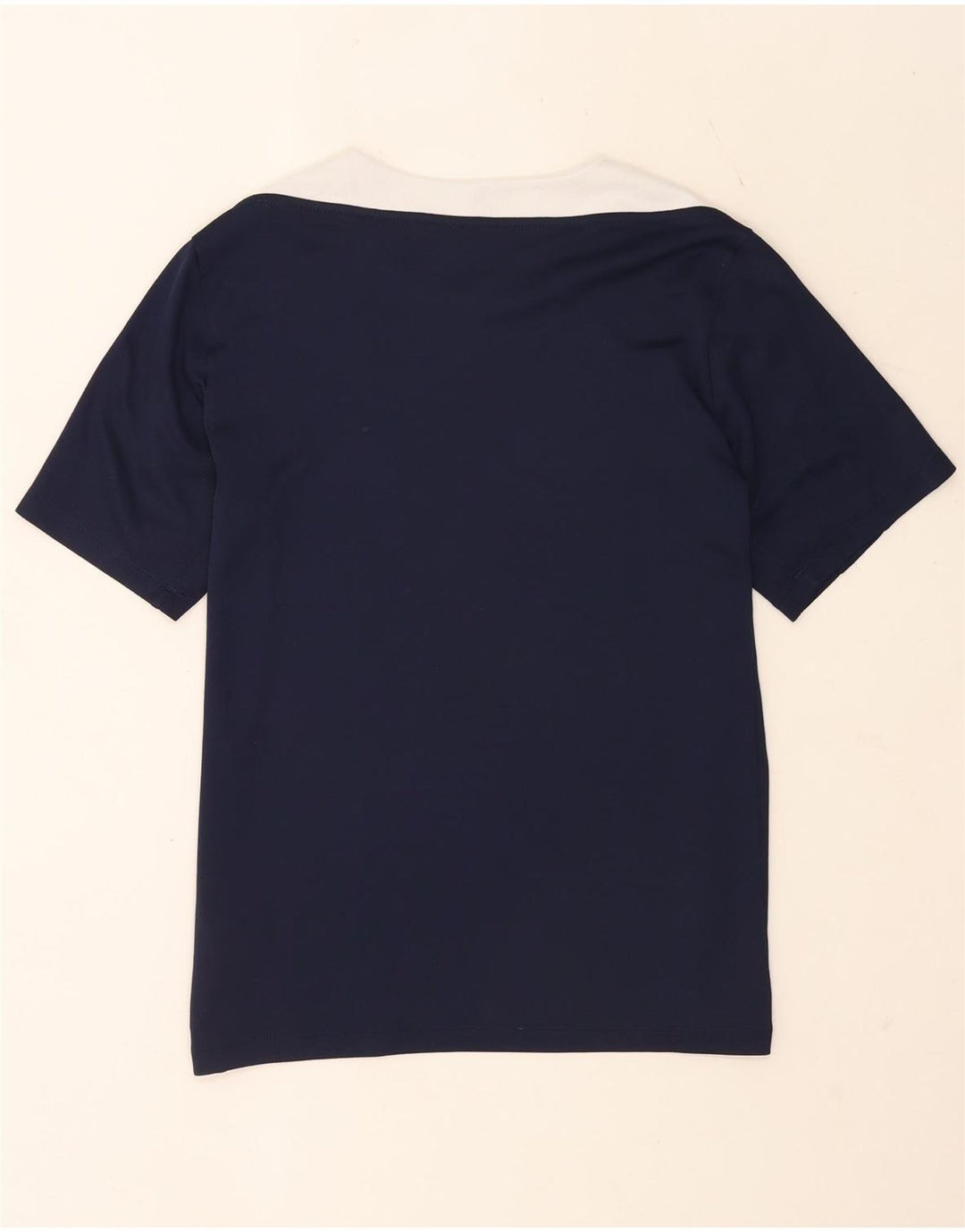 Nike Mens Dri Fit Slim T-Shirt Top Large Navy Blue Colourblock Polyester