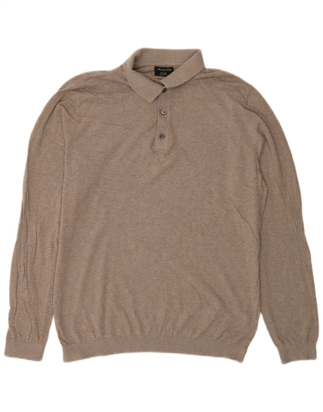 Massimo Dutti Maglione da uomo con collo alto in cotone beige medio