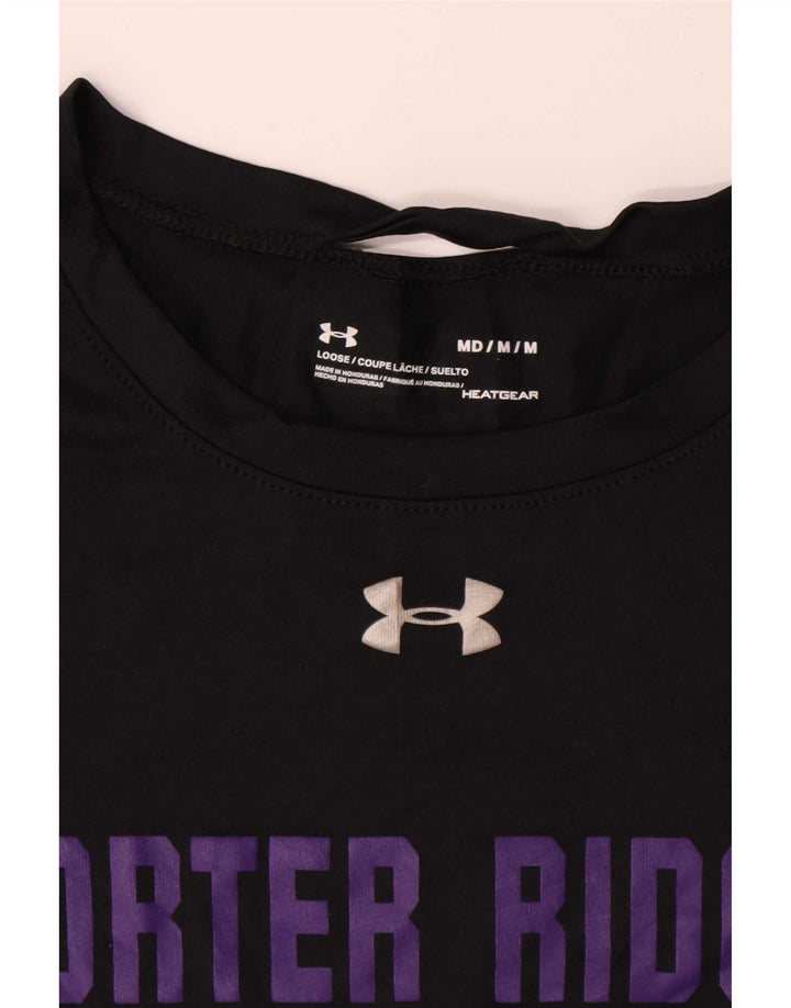 Under Armour Womens Graphic T-Shirt Top UK 14 Medium Black