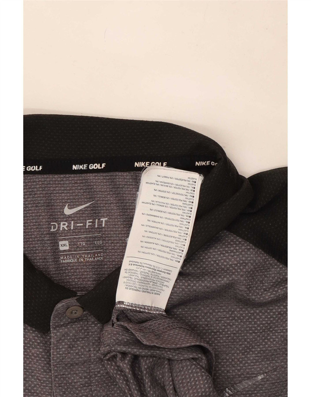 Nike Mens Dri Fit Polo Shirt 2XL Grey Colourblock Polyester