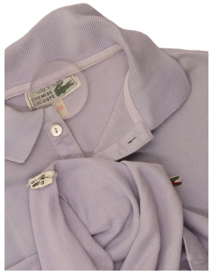 LACOSTE Womens Polo Shirt Size 38 Medium Purple Cotton