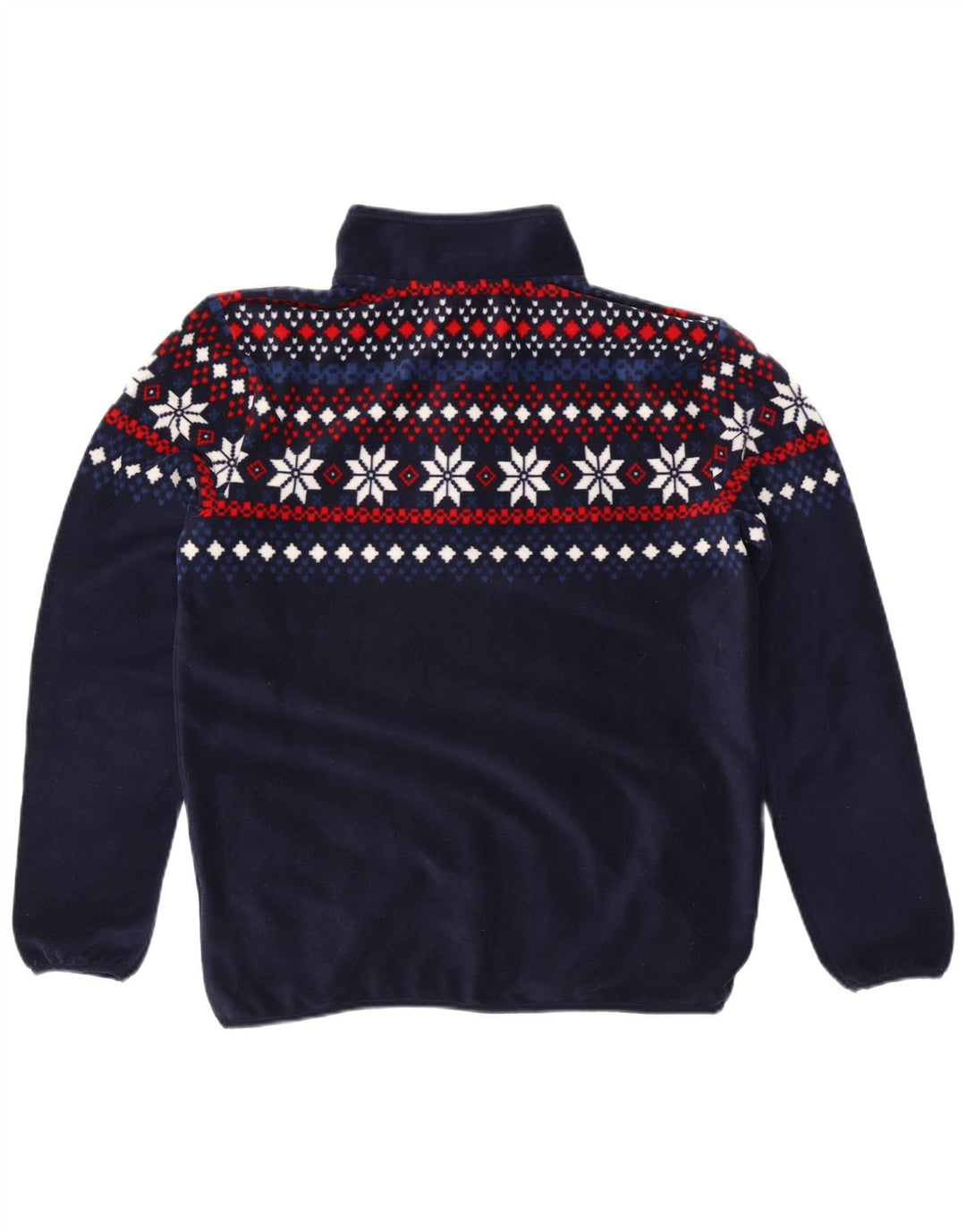 TCM Mens Zip Neck Pullover Tracksuit Top Medium Navy Blue Fair Isle