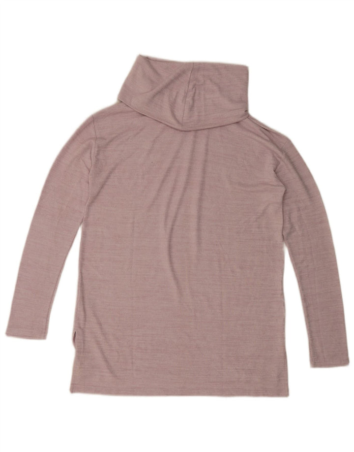Damski top oversize Gap z długim rękawem, UK 10, mały, różowy, nakrapiany poliester