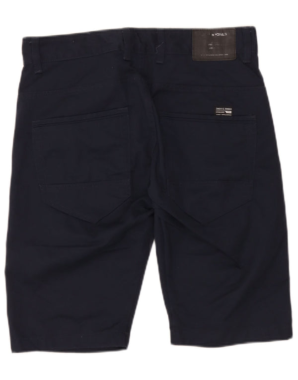 Jack & Jones Mens Casual Shorts Medium W32 Navy Blue Polyester