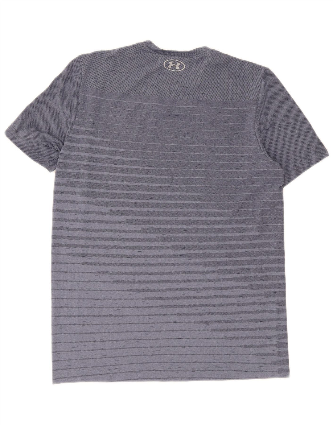 Under Armour Mens Heat Gear T-Shirt Top Medium Blue Striped