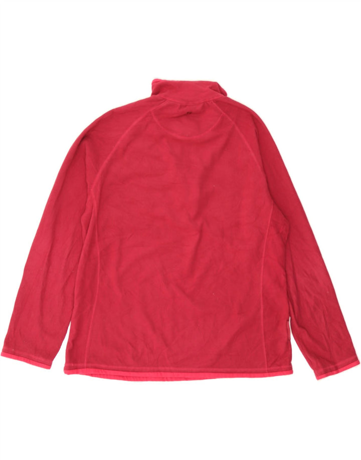 MOUNTAIN WAREHOUSE Womens Zip Neck Fleece Jumper UK 16 Large Red Polyester Vintage Mountain Warehouse and Second-Hand Mountain Warehouse from Messina Hembry 