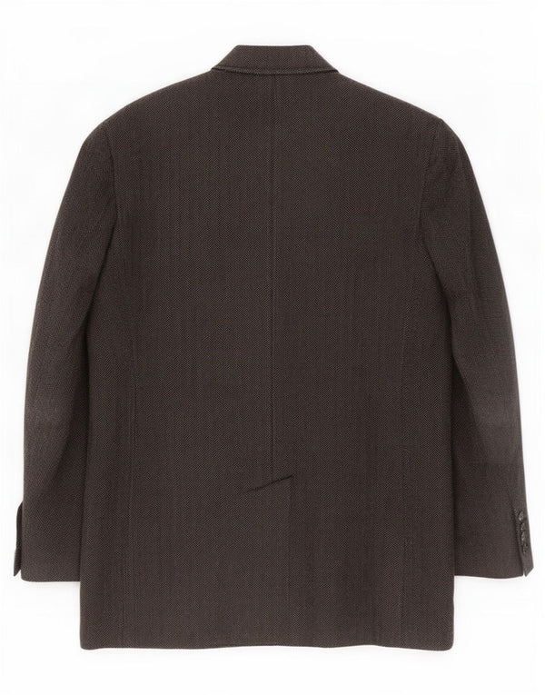 Cappotto da uomo Gant UK 42 XL Poliestere grigio a spina di pesce