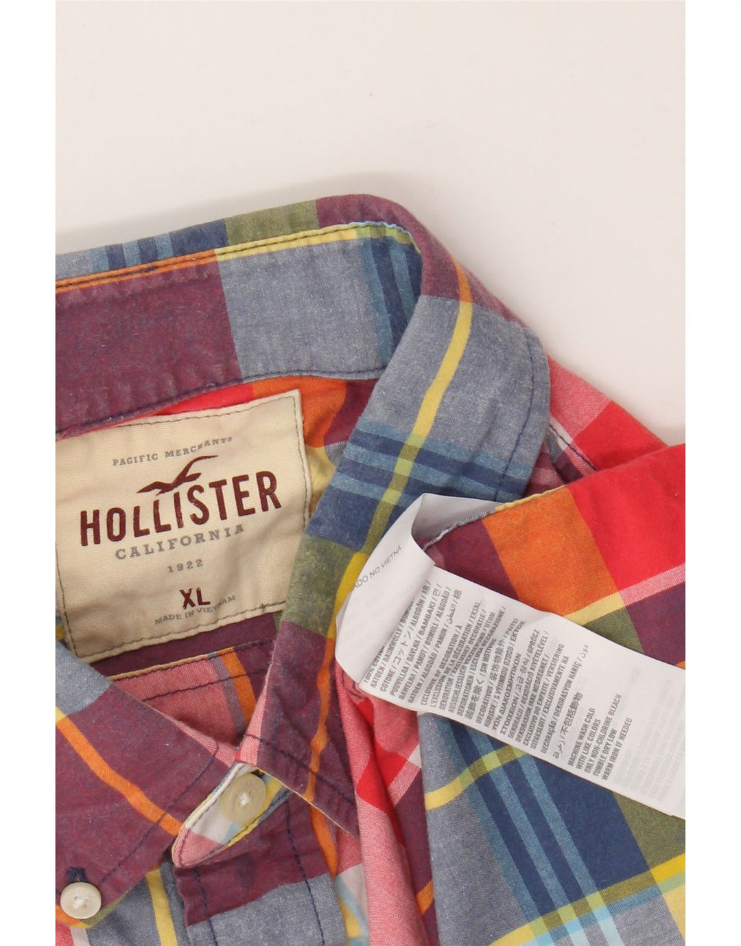 Hollister Mens Shirt XL Multicoloured Check Cotton