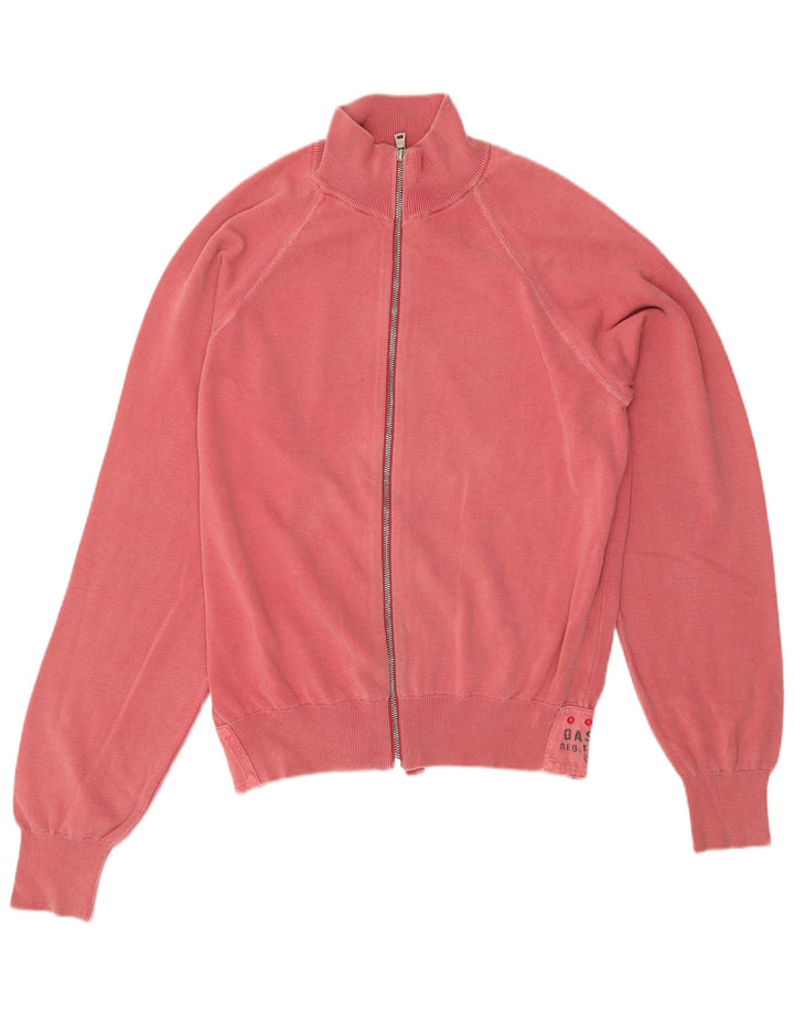 Gas Mens Tracksuit Top Jacket Large Pink Cotton