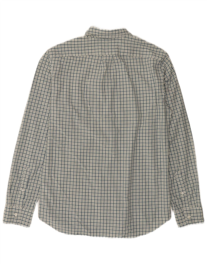 J. CREW Mens Slim Shirt Medium Blue Check Cotton