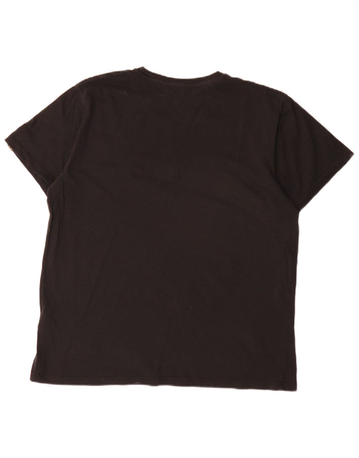 Alpha Industries Mens T-Shirt Top Large Black Cotton